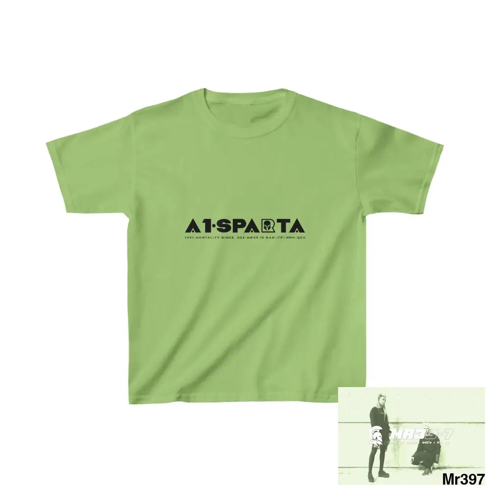 A1-Sparta - Kids Heavy Cotton™ Tee XS / Lime Kids clothes
