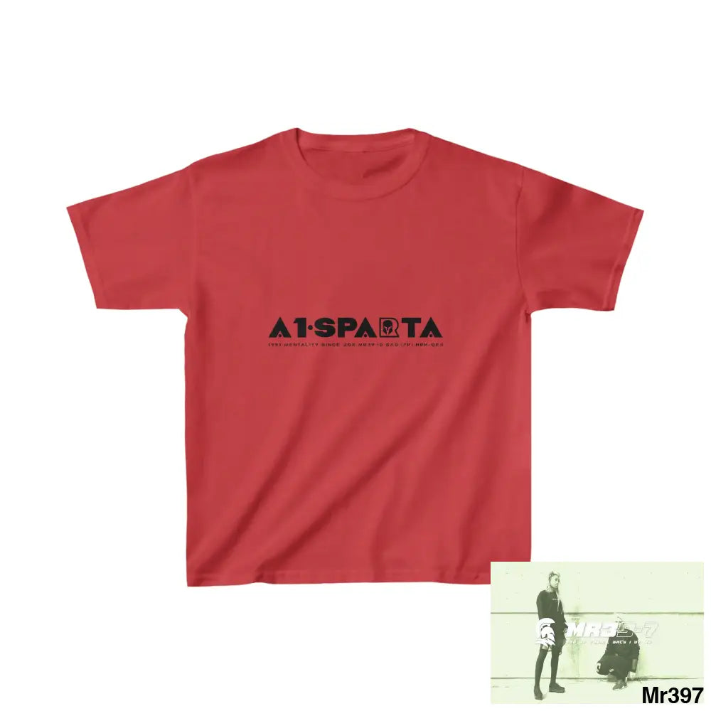 A1-Sparta - Kids Heavy Cotton™ Tee XS / Red Kids clothes