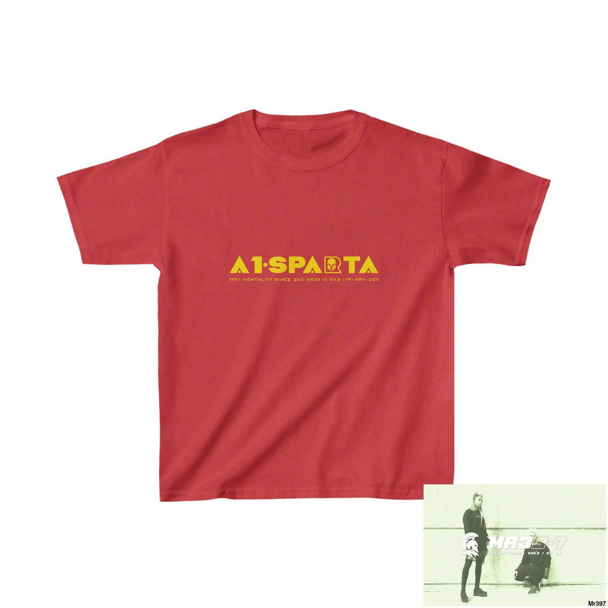 A1-Sparta - Kids Heavy Cotton™ Tee XS / Red Kids clothes