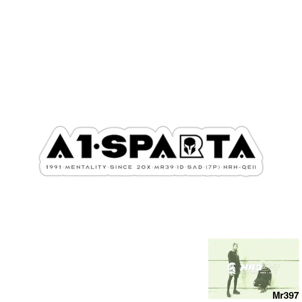 A1• Sparta Kiss-Cut Stickers 2’’ × 2’’ / White Paper products