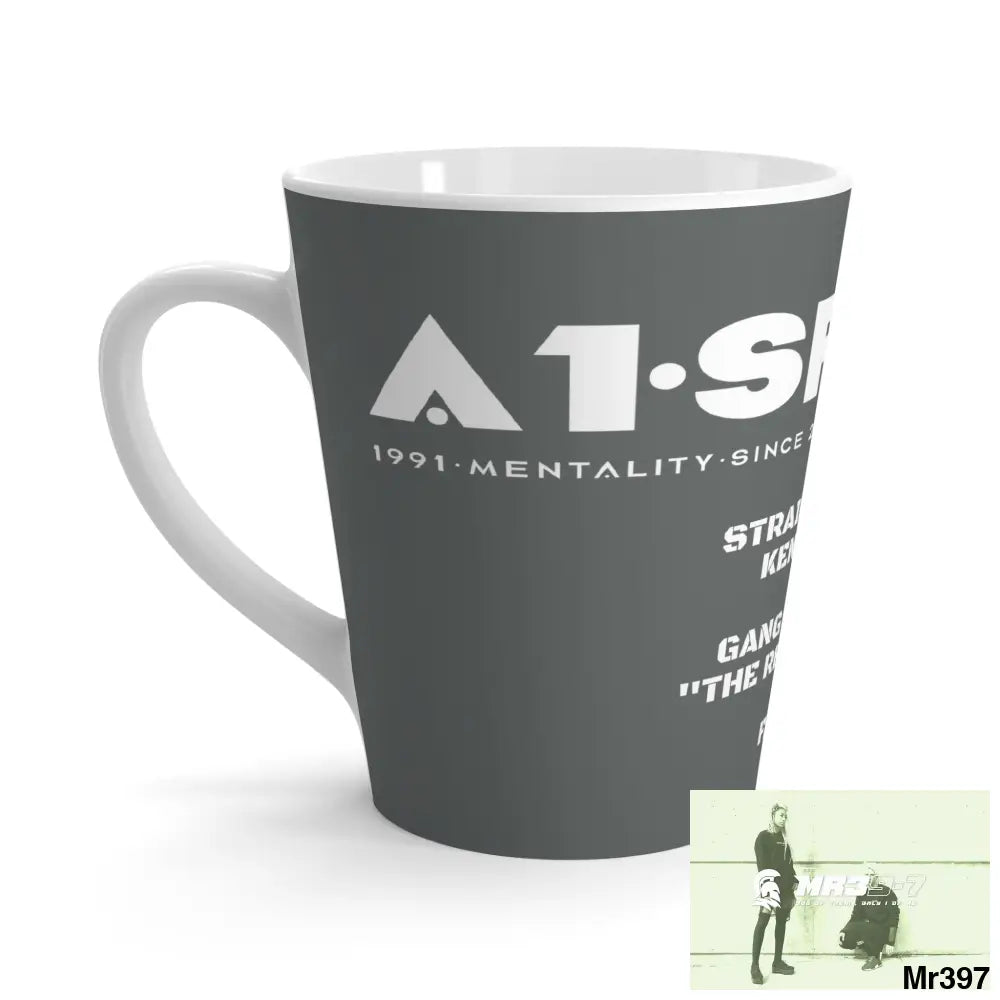 A1•Sparta Latte Mug 2015 Straight Outta Kenya Gang Hit on me Failed. 12oz Mug