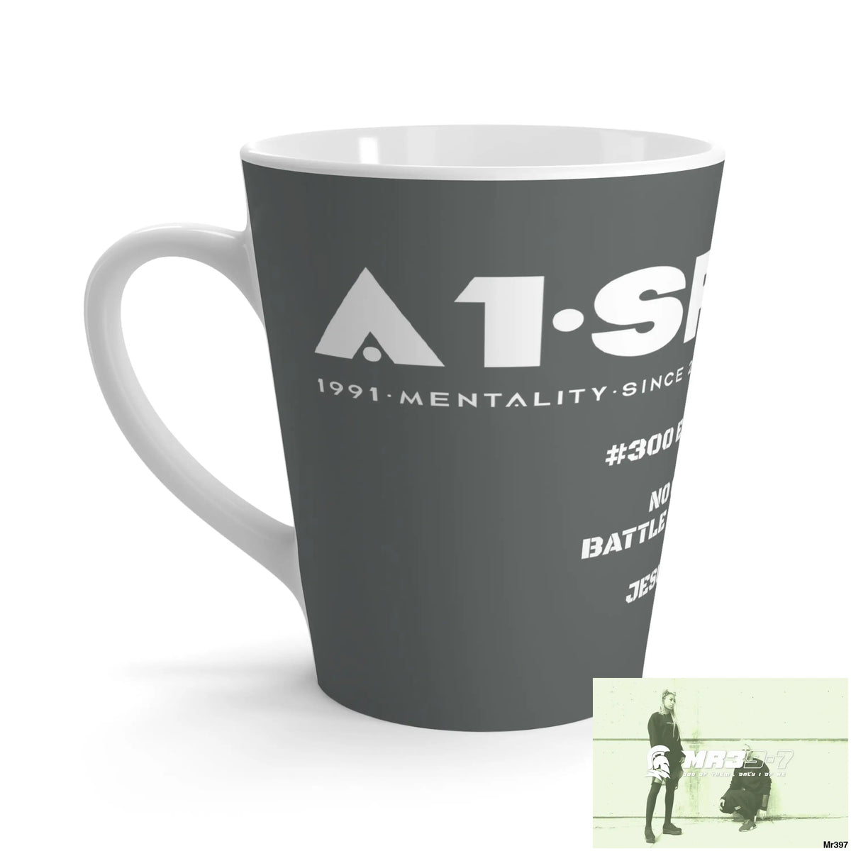 A1•Sparta Latte Mug #300 EarthQuake No Captain Battle Formations / Jesus Rocks • 12oz Mug