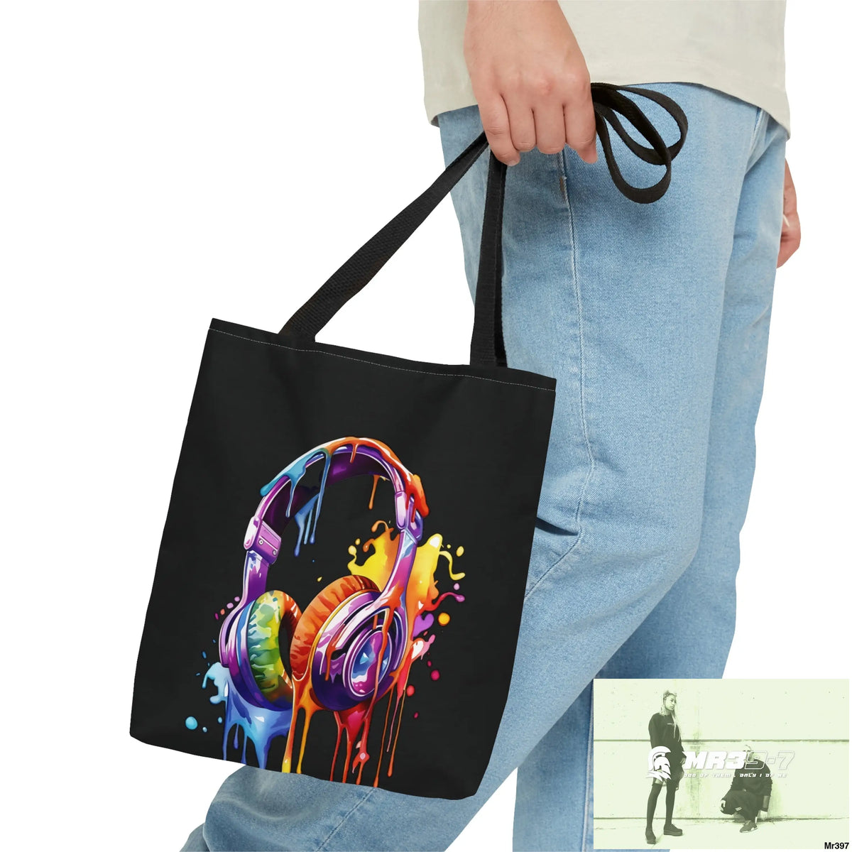 A1-Sparta Melting HeadphonesTote Bag (AOP) Bags