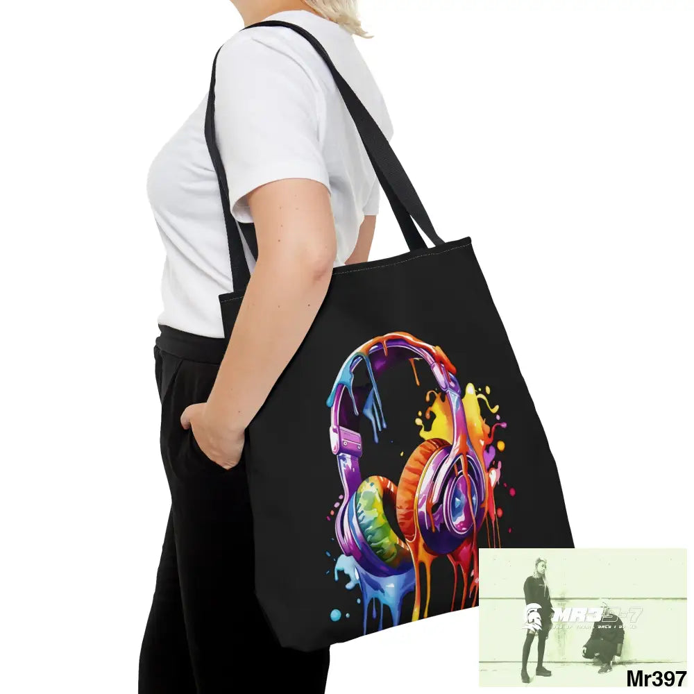 A1-Sparta Melting HeadphonesTote Bag (AOP) Bags