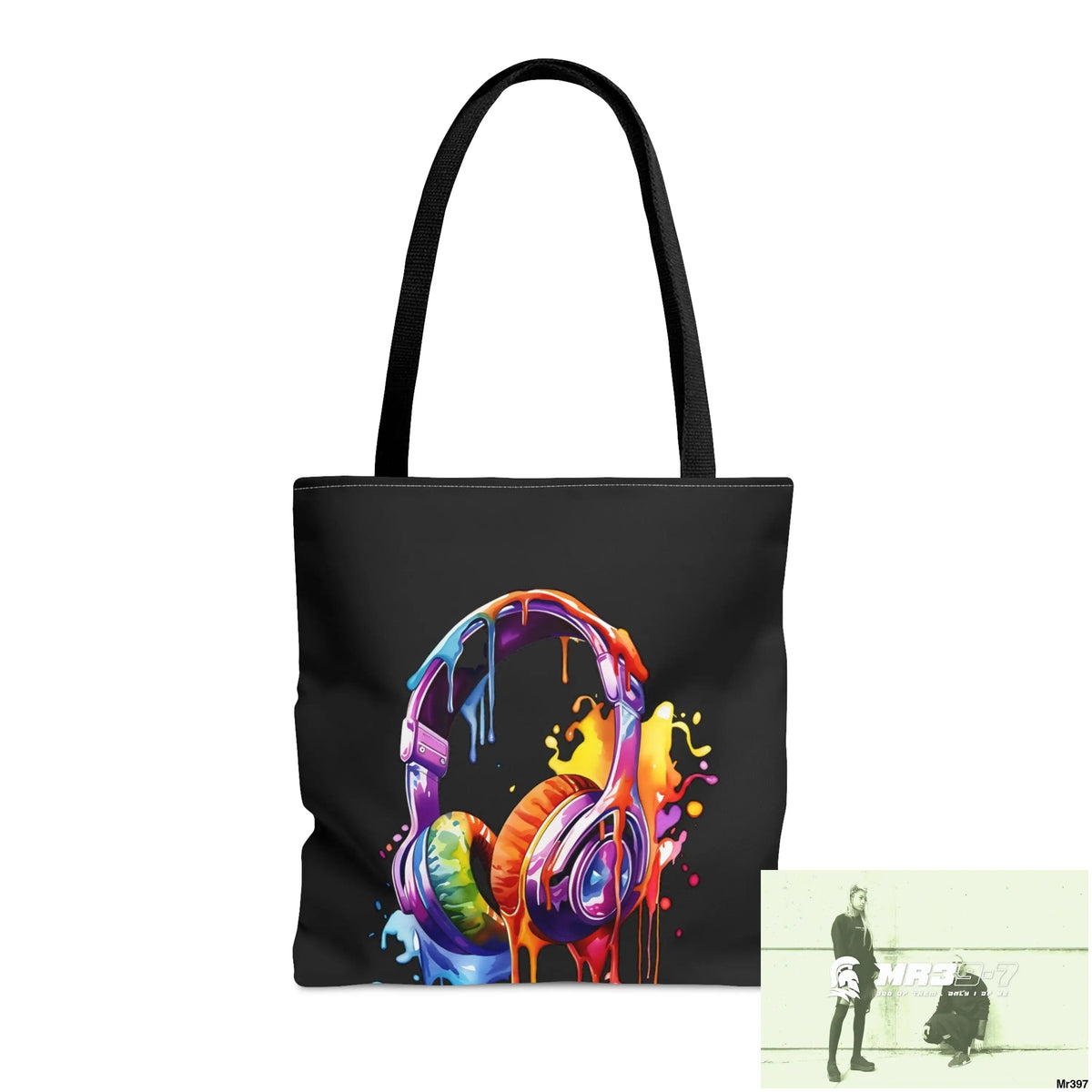 A1-Sparta Melting HeadphonesTote Bag (AOP) Medium Bags