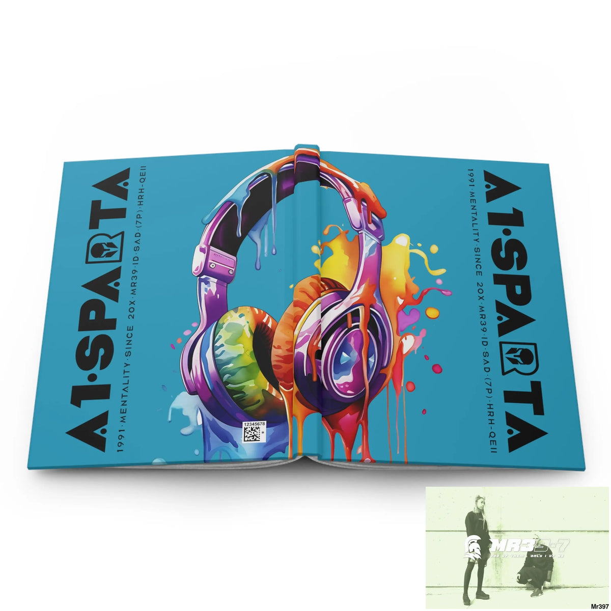 A1• Sparta Melting Headset Hardcover Journal Matte Journal Paper products