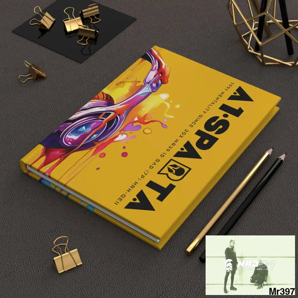 A1• Sparta Melting Headset Hardcover Journal Matte Journal Paper products