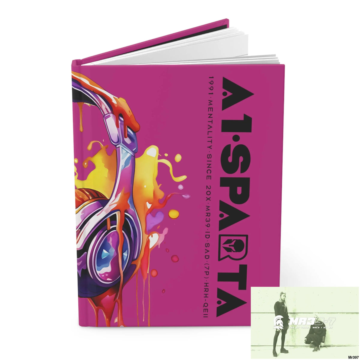A1• Sparta Melting Headset Hardcover Journal Matte Journal Paper products