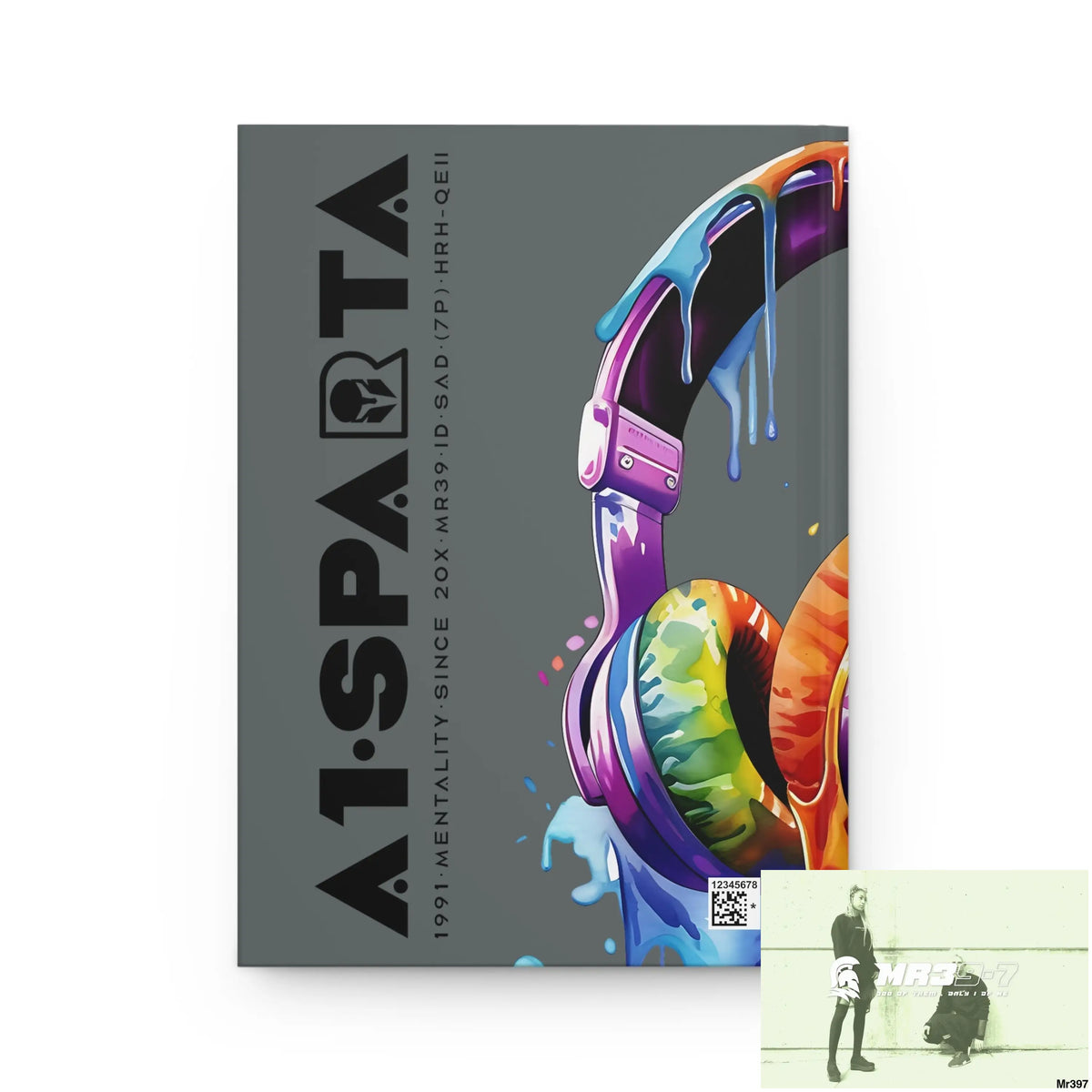 A1• Sparta Melting Headset Hardcover Journal Matte Journal Paper products