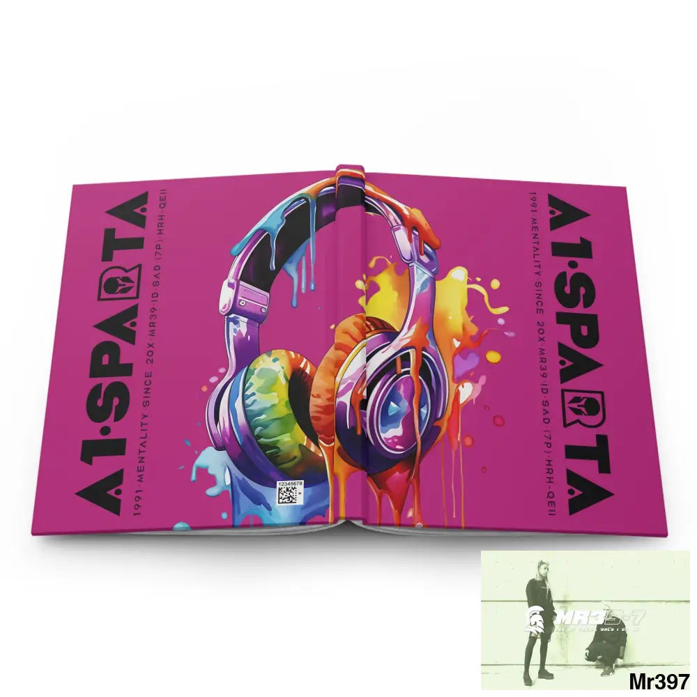 A1• Sparta Melting Headset Hardcover Journal Matte Journal Paper products