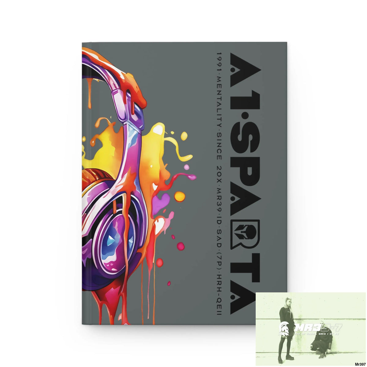 A1• Sparta Melting Headset Hardcover Journal Matte Journal Paper products