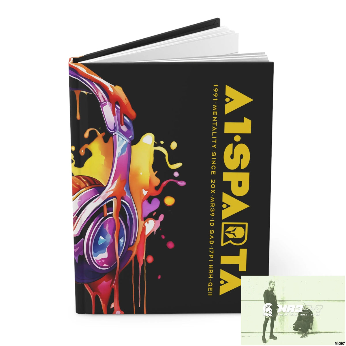 A1• Sparta Melting Headset Hardcover Journal Matte Journal Paper products