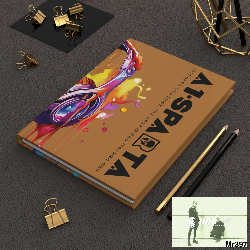 A1• Sparta Melting Headset Hardcover Journal Matte Journal Paper products