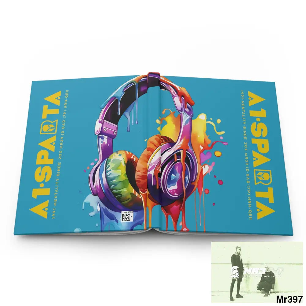 A1• Sparta Melting Headset Hardcover Journal Matte Journal Paper products