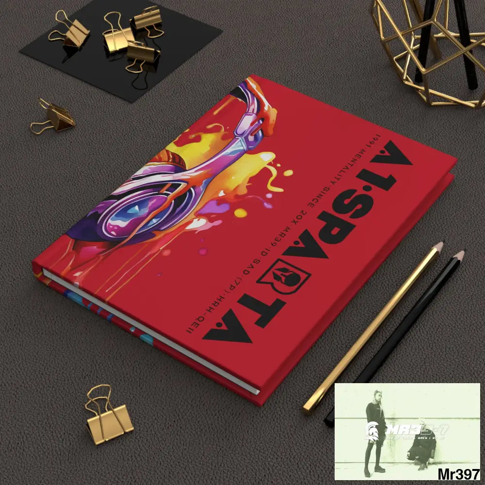 A1• Sparta Melting Headset Hardcover Journal Matte Journal Paper products