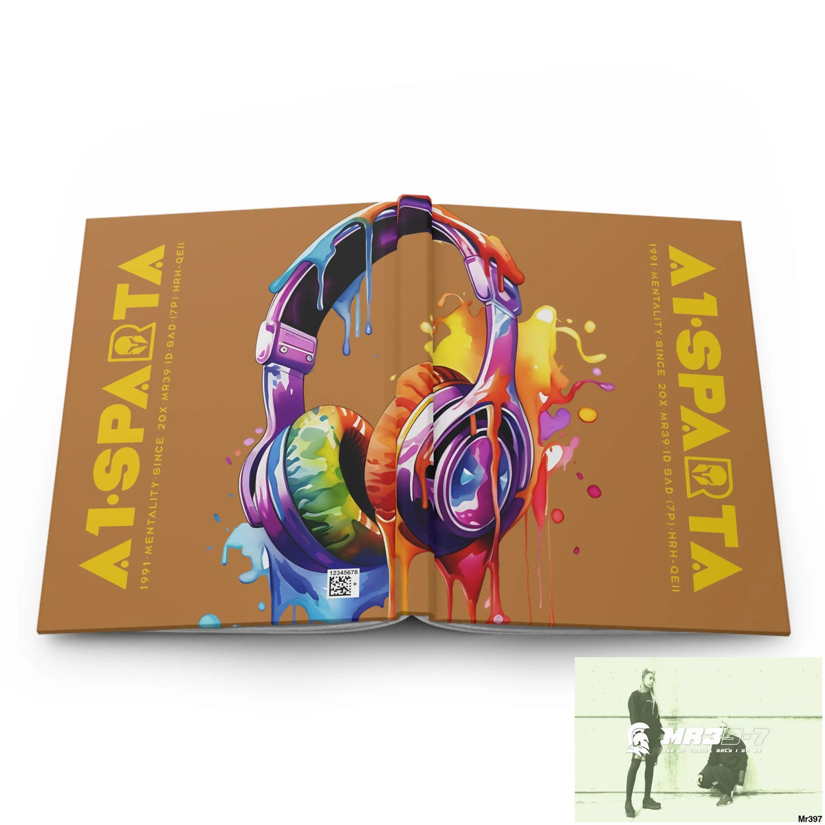A1• Sparta Melting Headset Hardcover Journal Matte Journal Paper products