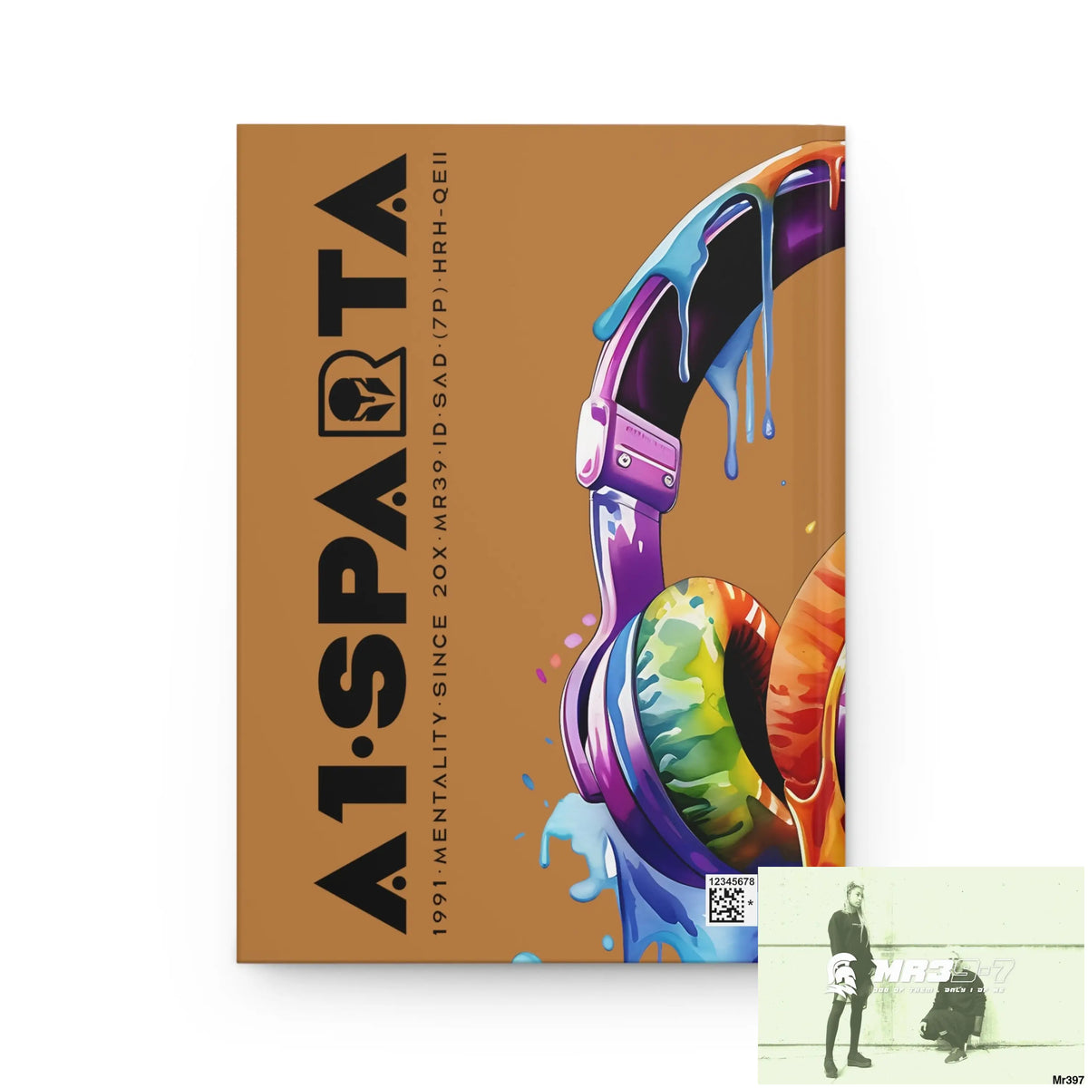 A1• Sparta Melting Headset Hardcover Journal Matte Journal Paper products