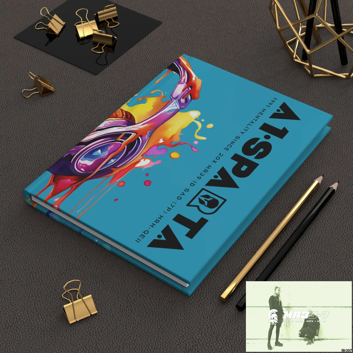 A1• Sparta Melting Headset Hardcover Journal Matte Journal Paper products