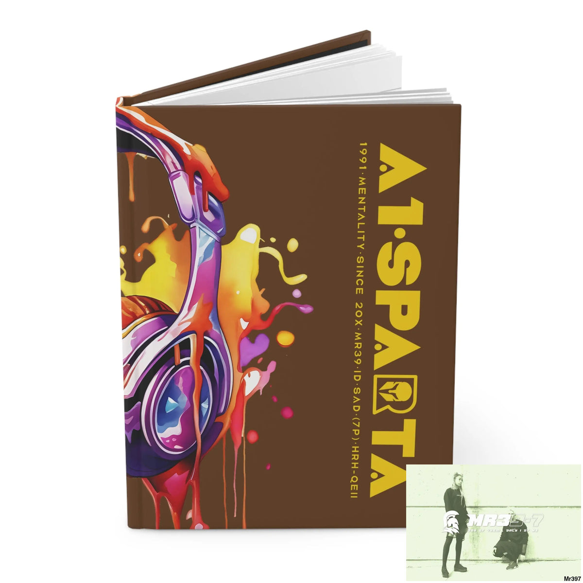 A1• Sparta Melting Headset Hardcover Journal Matte Journal Paper products