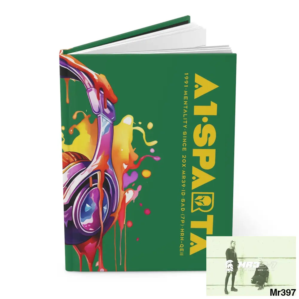 A1• Sparta Melting Headset Hardcover Journal Matte Journal Paper products
