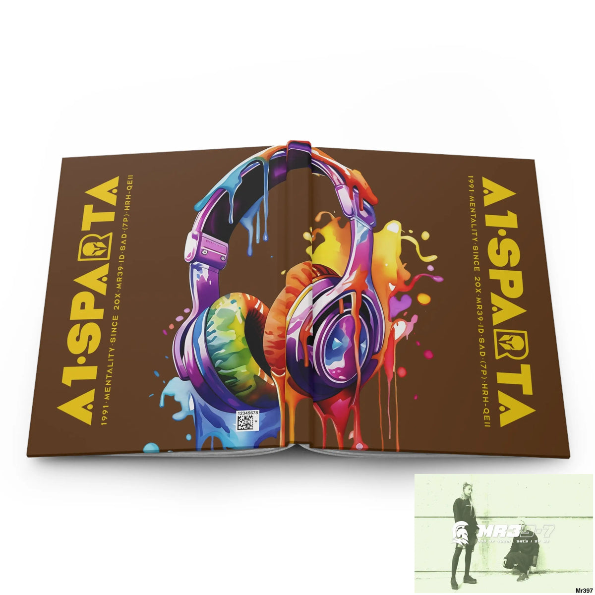 A1• Sparta Melting Headset Hardcover Journal Matte Journal Paper products
