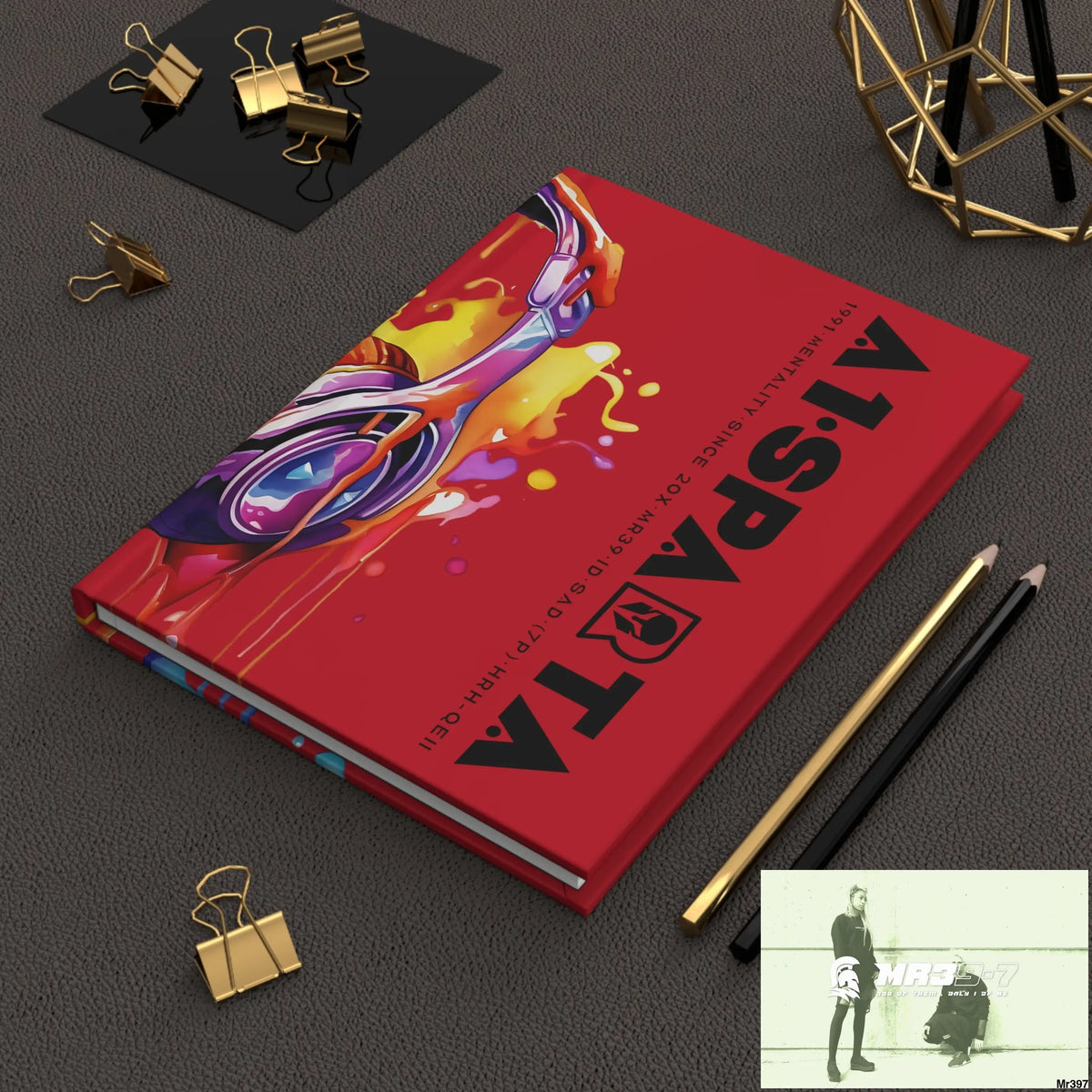 A1• Sparta Melting Headset Hardcover Journal Matte Journal Paper products