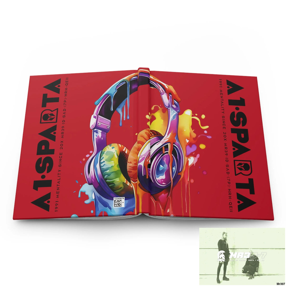 A1• Sparta Melting Headset Hardcover Journal Matte Journal Paper products