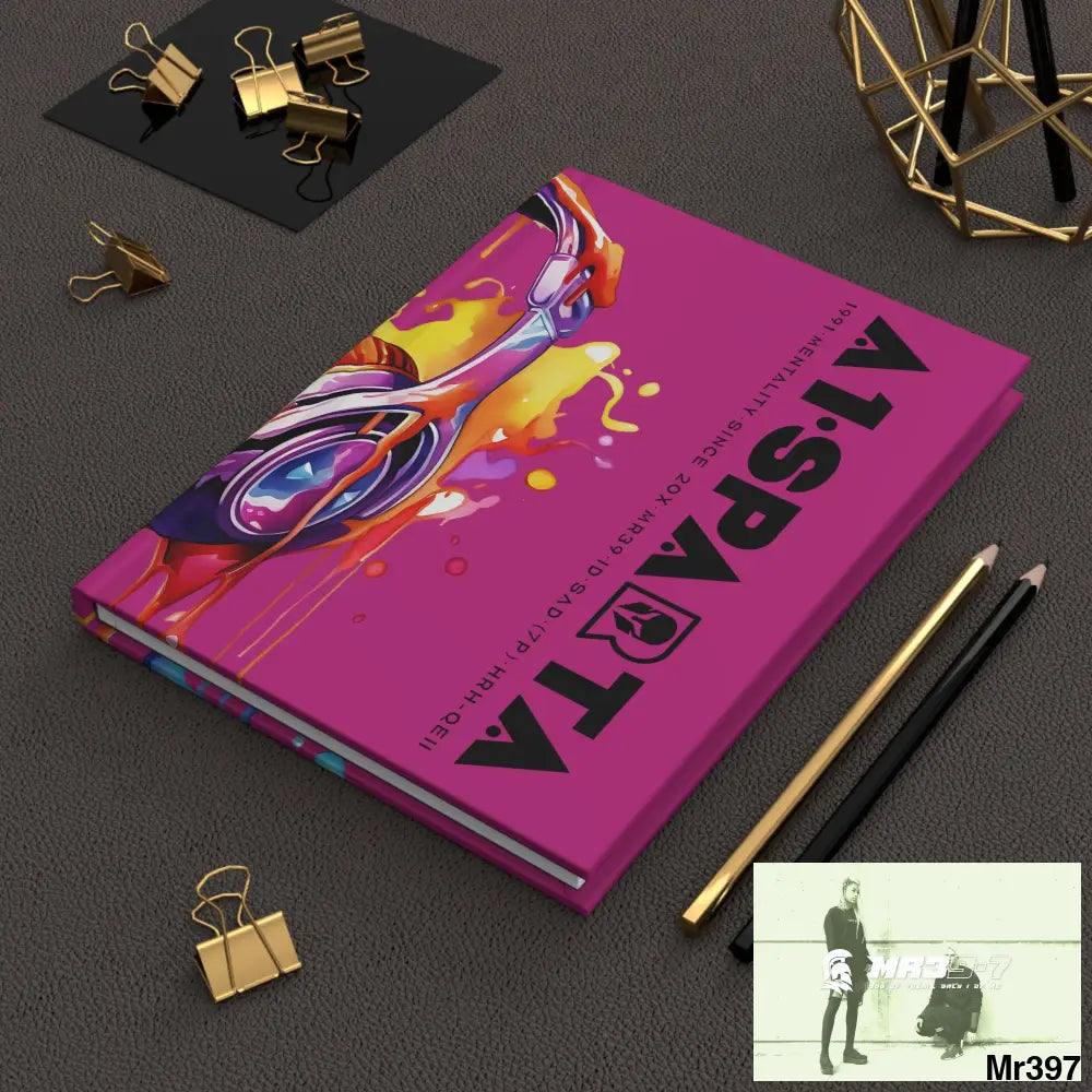 A1• Sparta Melting Headset Hardcover Journal Matte Journal Paper products