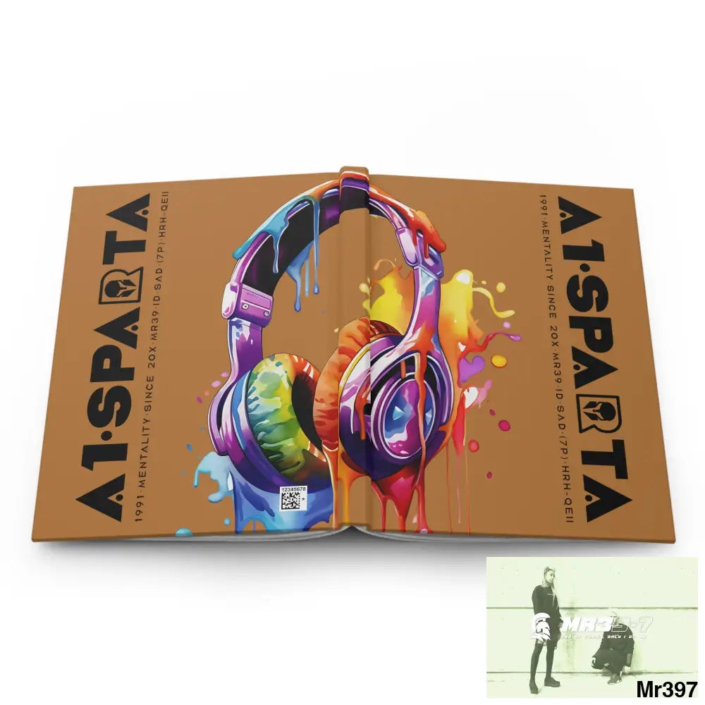 A1• Sparta Melting Headset Hardcover Journal Matte Journal Paper products