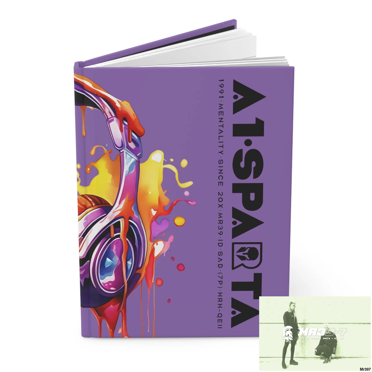 A1• Sparta Melting Headset Hardcover Journal Matte Journal Paper products