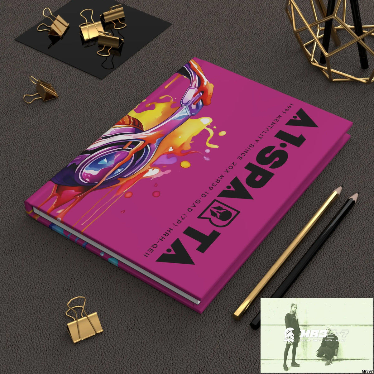 A1• Sparta Melting Headset Hardcover Journal Matte Journal Paper products