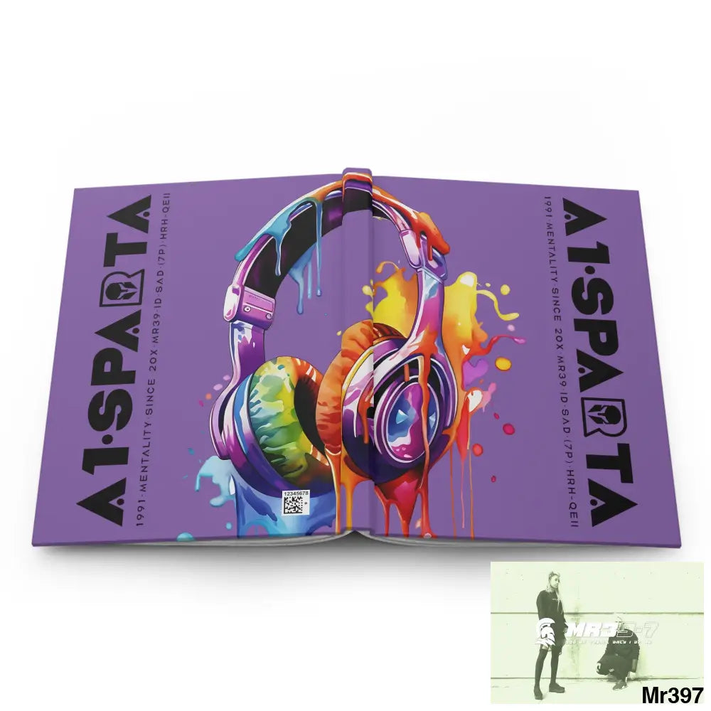 A1• Sparta Melting Headset Hardcover Journal Matte Journal Paper products