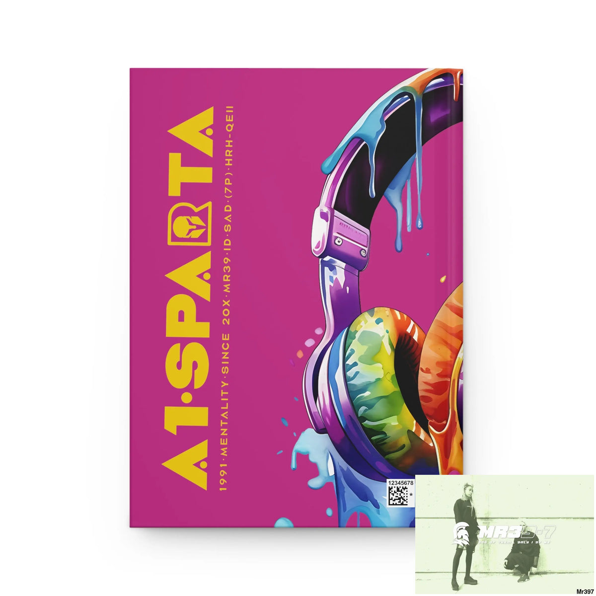 A1• Sparta Melting Headset Hardcover Journal Matte Journal Paper products