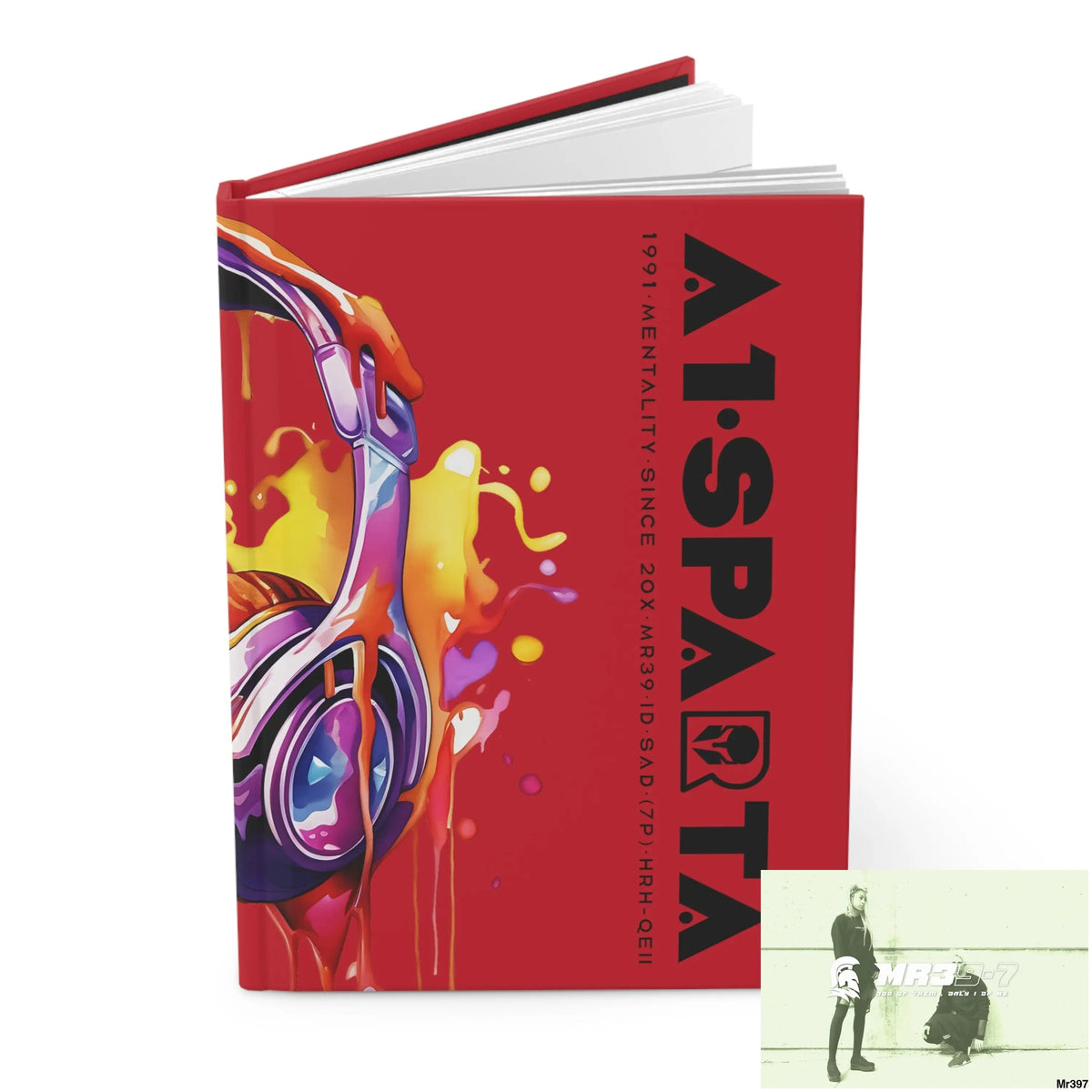 A1• Sparta Melting Headset Hardcover Journal Matte Journal Paper products