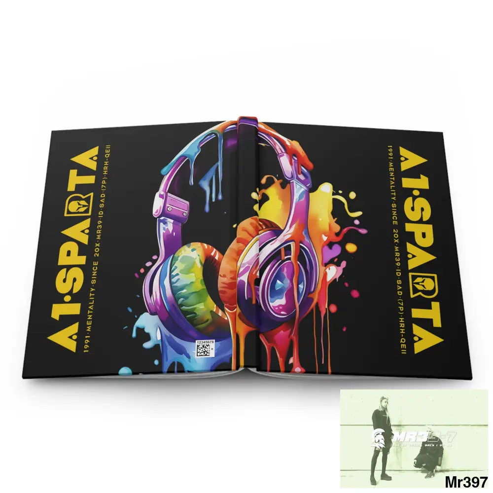 A1• Sparta Melting Headset Hardcover Journal Matte Journal Paper products