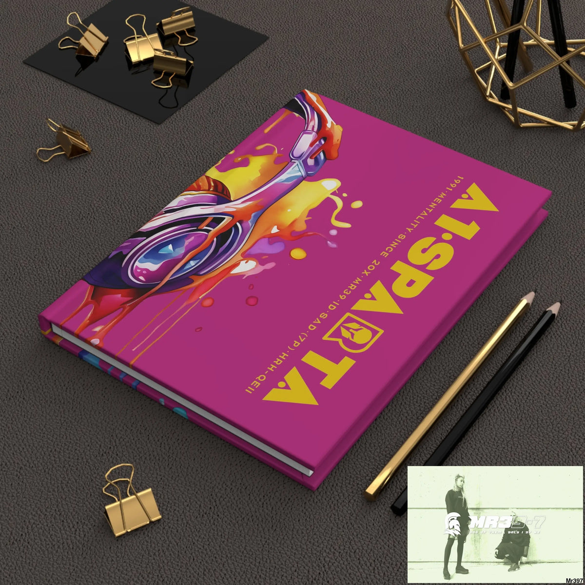 A1• Sparta Melting Headset Hardcover Journal Matte Journal Paper products