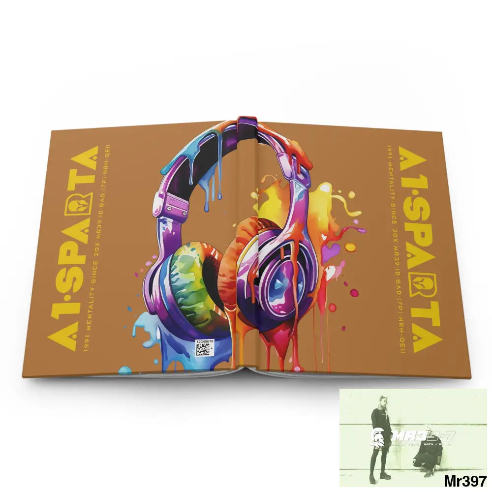 A1• Sparta Melting Headset Hardcover Journal Matte Journal Paper products