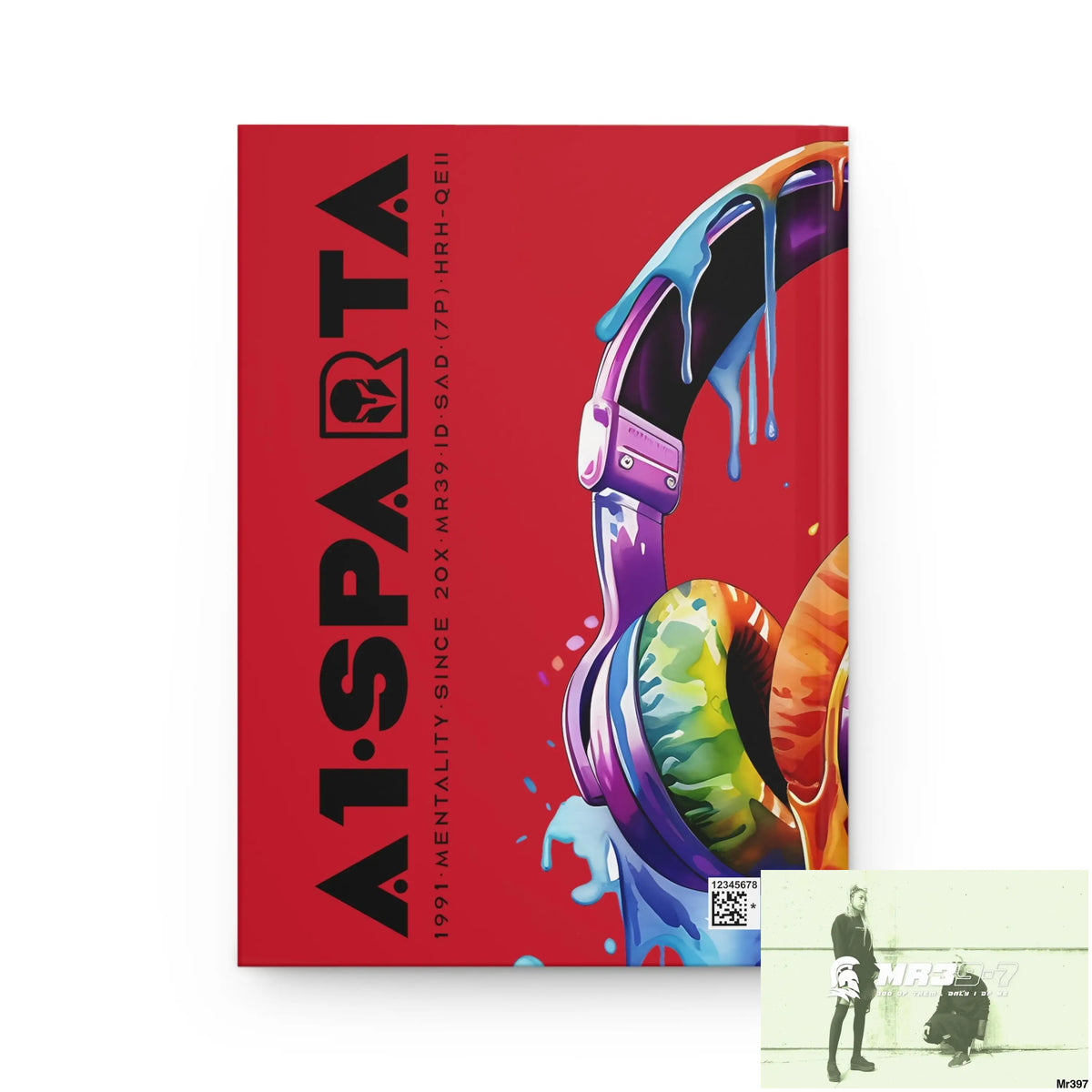 A1• Sparta Melting Headset Hardcover Journal Matte Journal Paper products