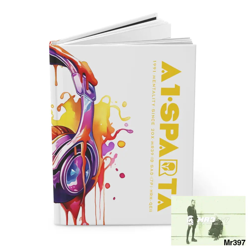 A1• Sparta Melting Headset Hardcover Journal Matte Journal Paper products