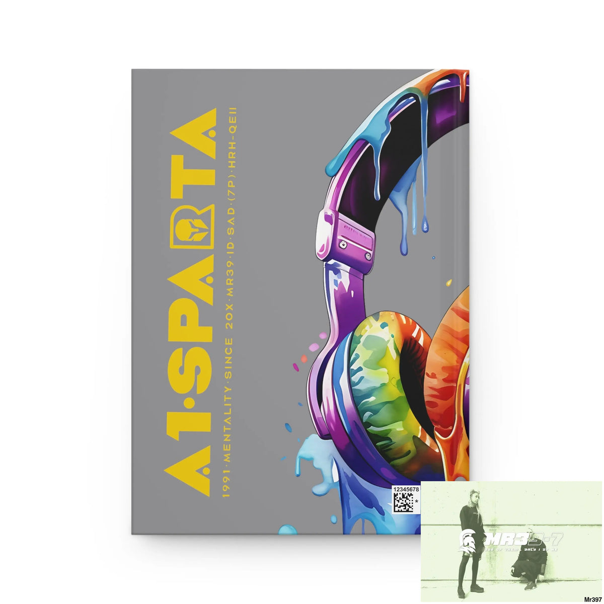A1• Sparta Melting Headset Hardcover Journal Matte Journal Paper products