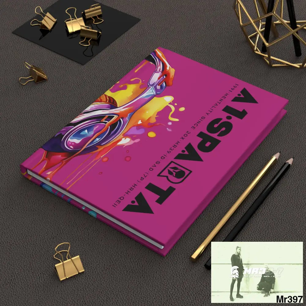 A1• Sparta Melting Headset Hardcover Journal Matte Journal Paper products