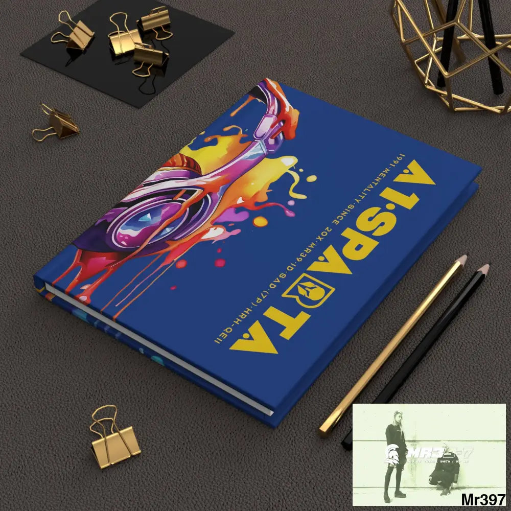 A1• Sparta Melting Headset Hardcover Journal Matte Journal Paper products