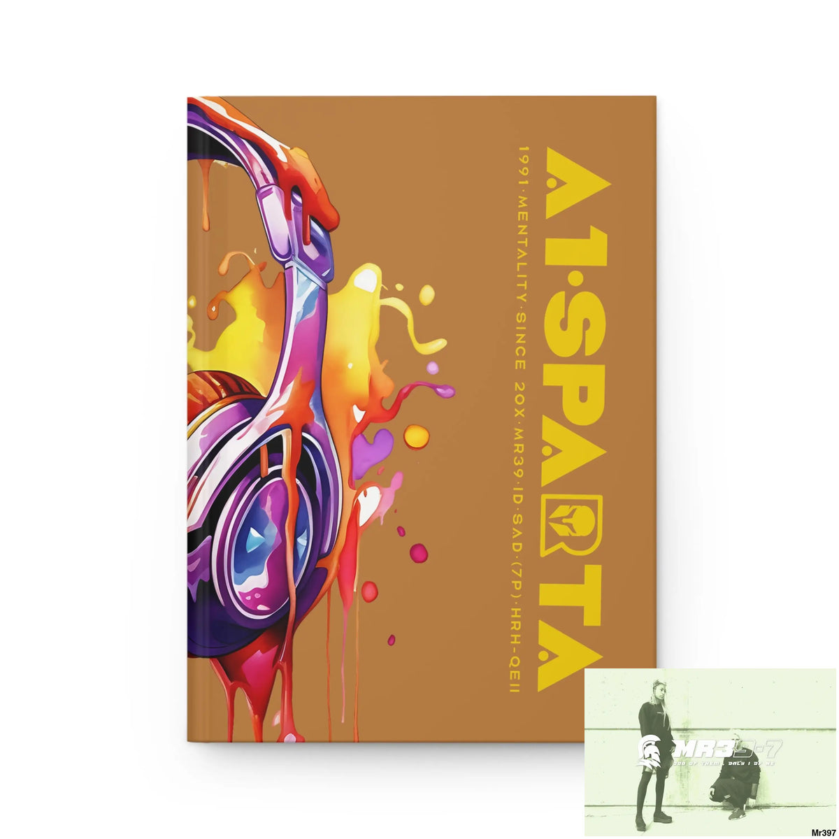 A1• Sparta Melting Headset Hardcover Journal Matte Journal Paper products