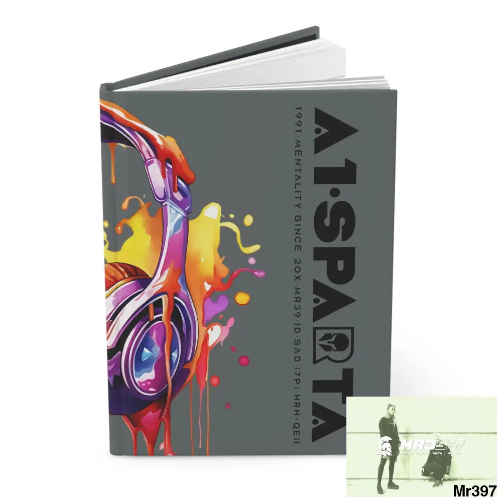 A1• Sparta Melting Headset Hardcover Journal Matte Journal Paper products