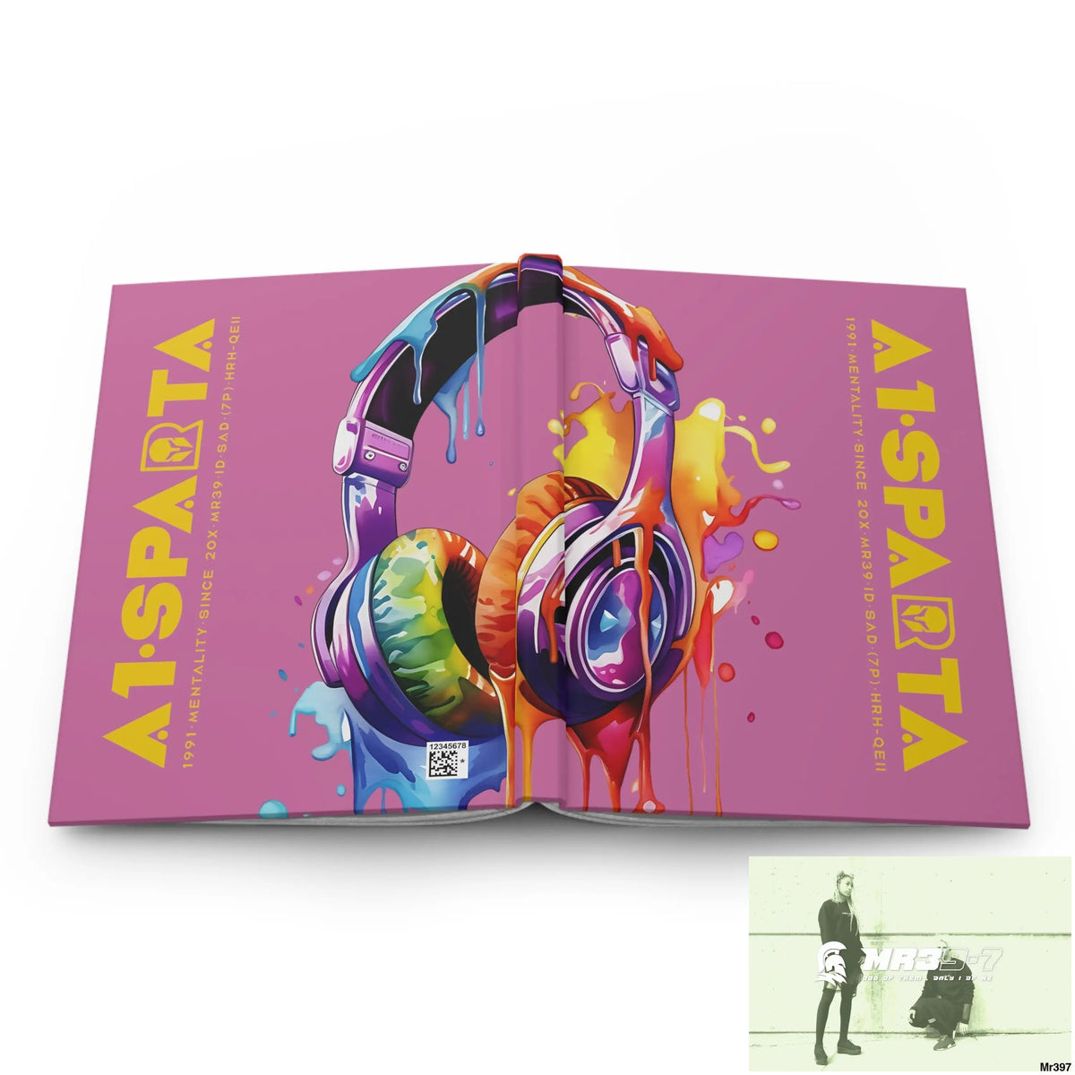 A1• Sparta Melting Headset Hardcover Journal Matte Journal Paper products