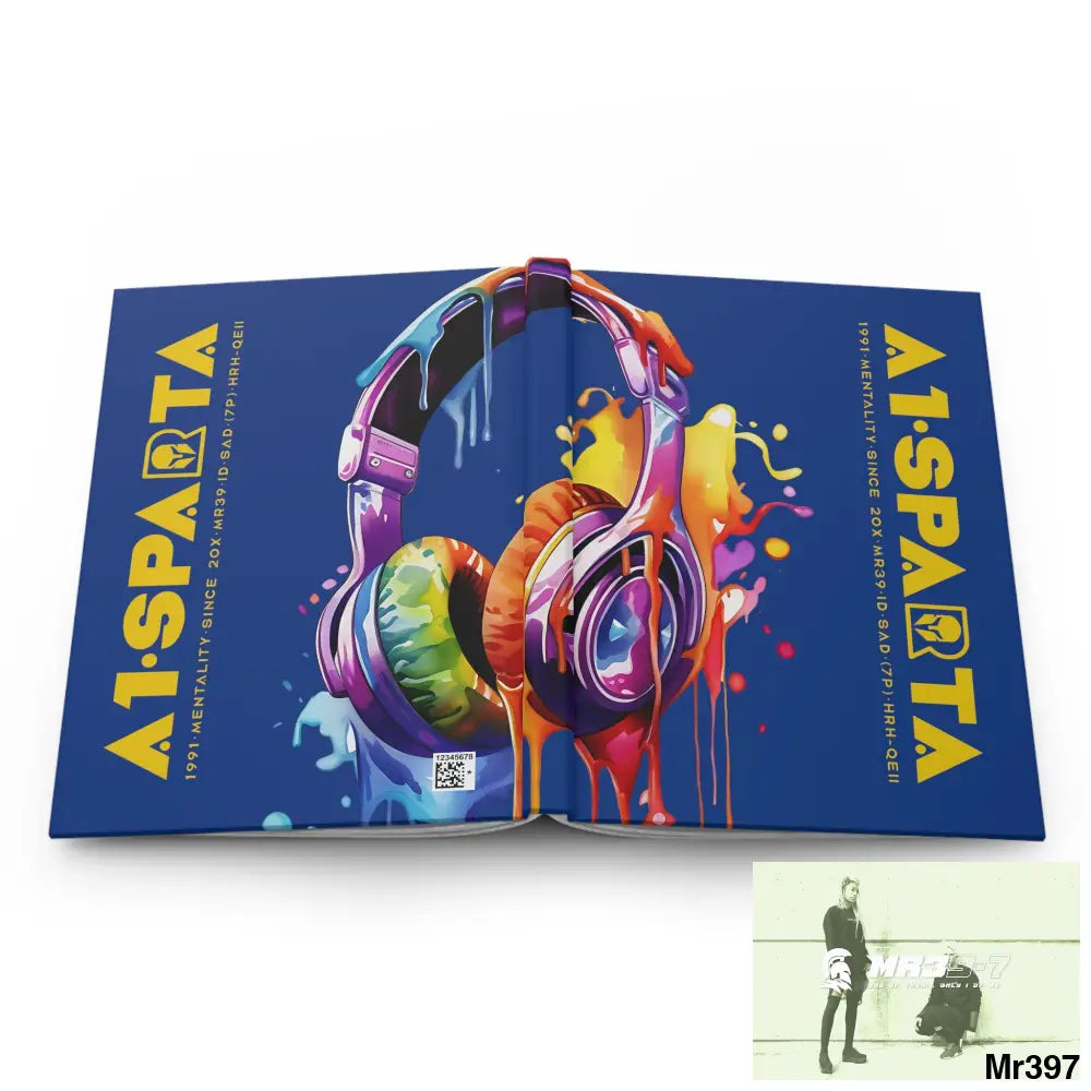 A1• Sparta Melting Headset Hardcover Journal Matte Journal Paper products