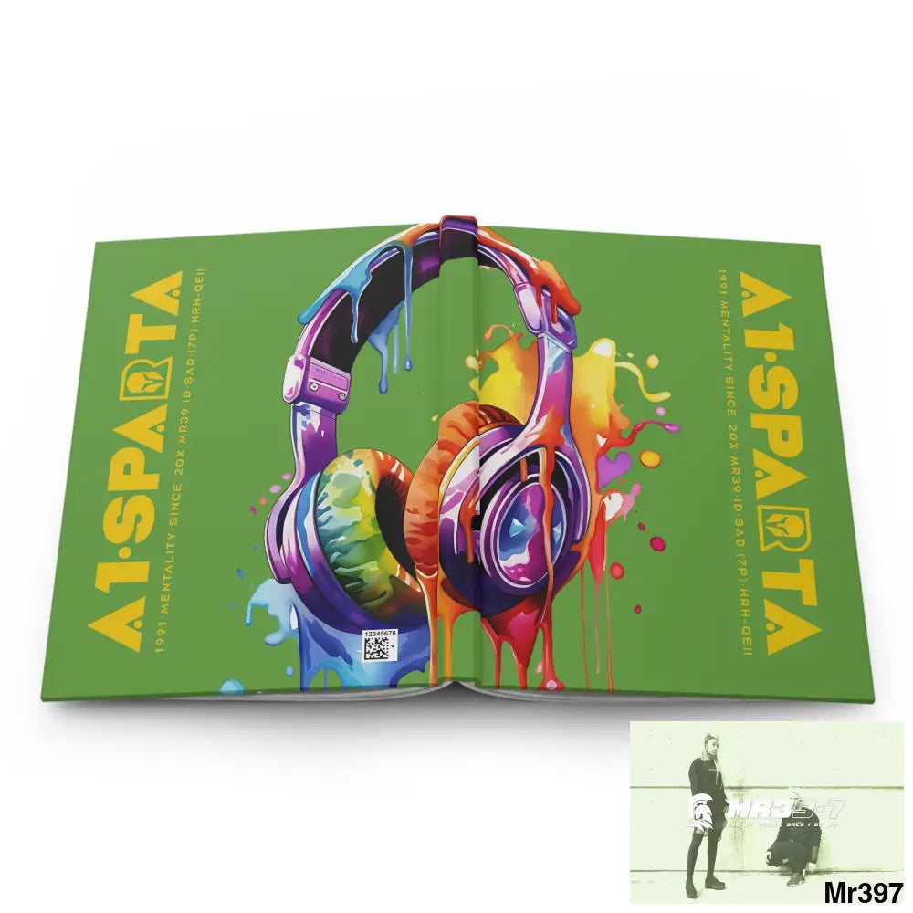 A1• Sparta Melting Headset Hardcover Journal Matte Journal Paper products