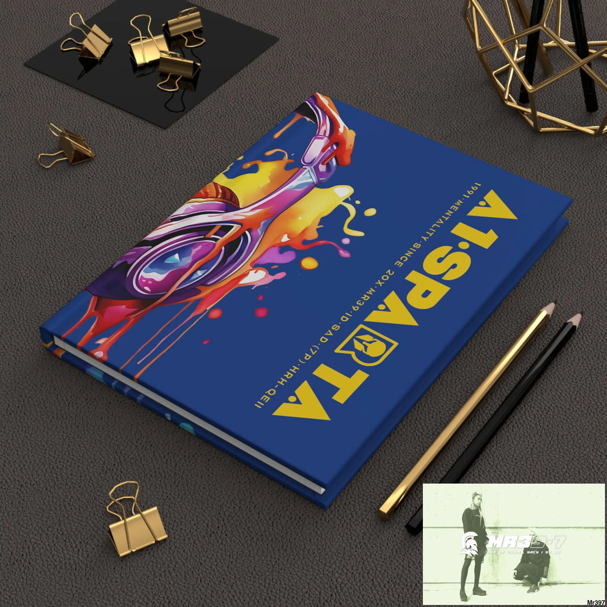 A1• Sparta Melting Headset Hardcover Journal Matte Journal Paper products
