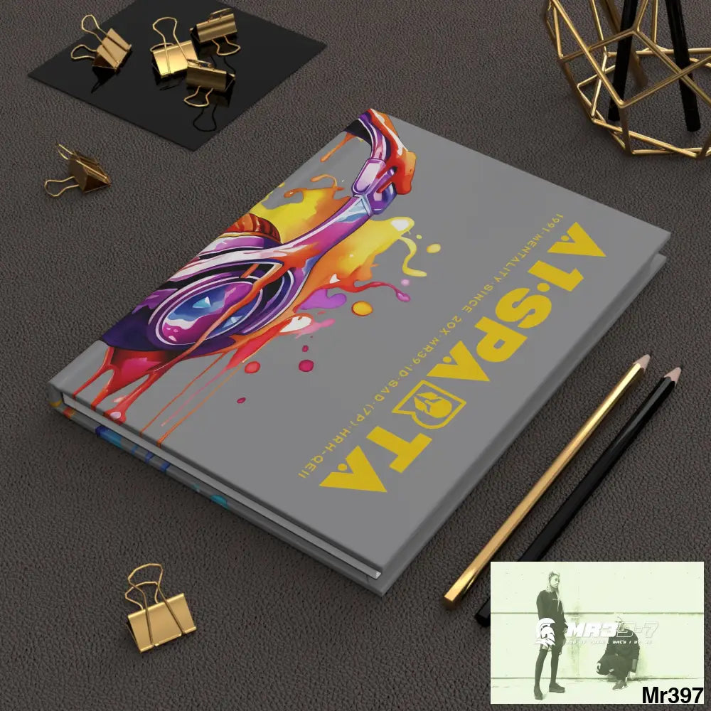 A1• Sparta Melting Headset Hardcover Journal Matte Journal Paper products