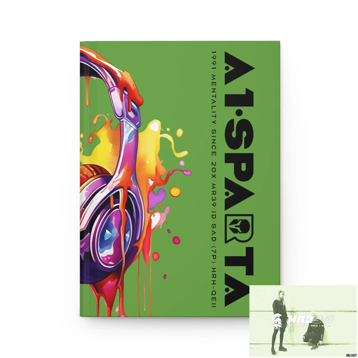 A1• Sparta Melting Headset Hardcover Journal Matte Journal Paper products
